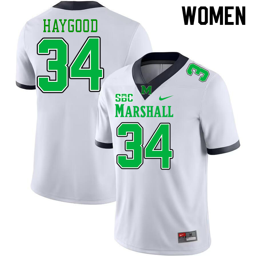 Women #34 Mathis Haygood Marshall Thundering Herd SBC Conference College Football Jerseys Stitched-W